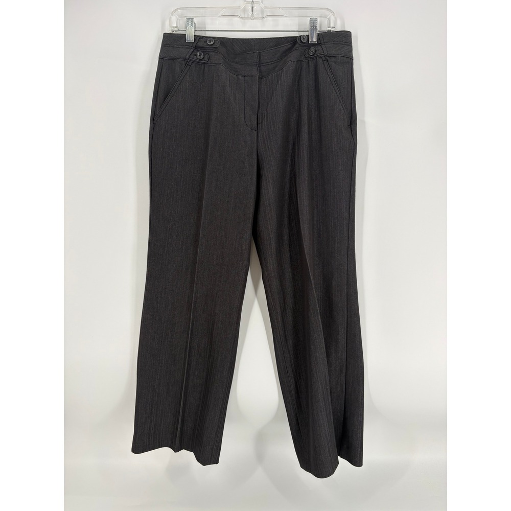 New Directions Petite Gray Herringbone Dress Pants‎ Career Work 12P